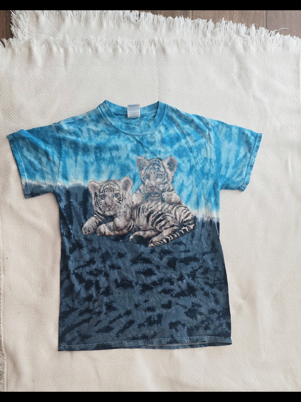 Gildan Blue Tie-Dye Tiger Cubs Short Sleeve Tee